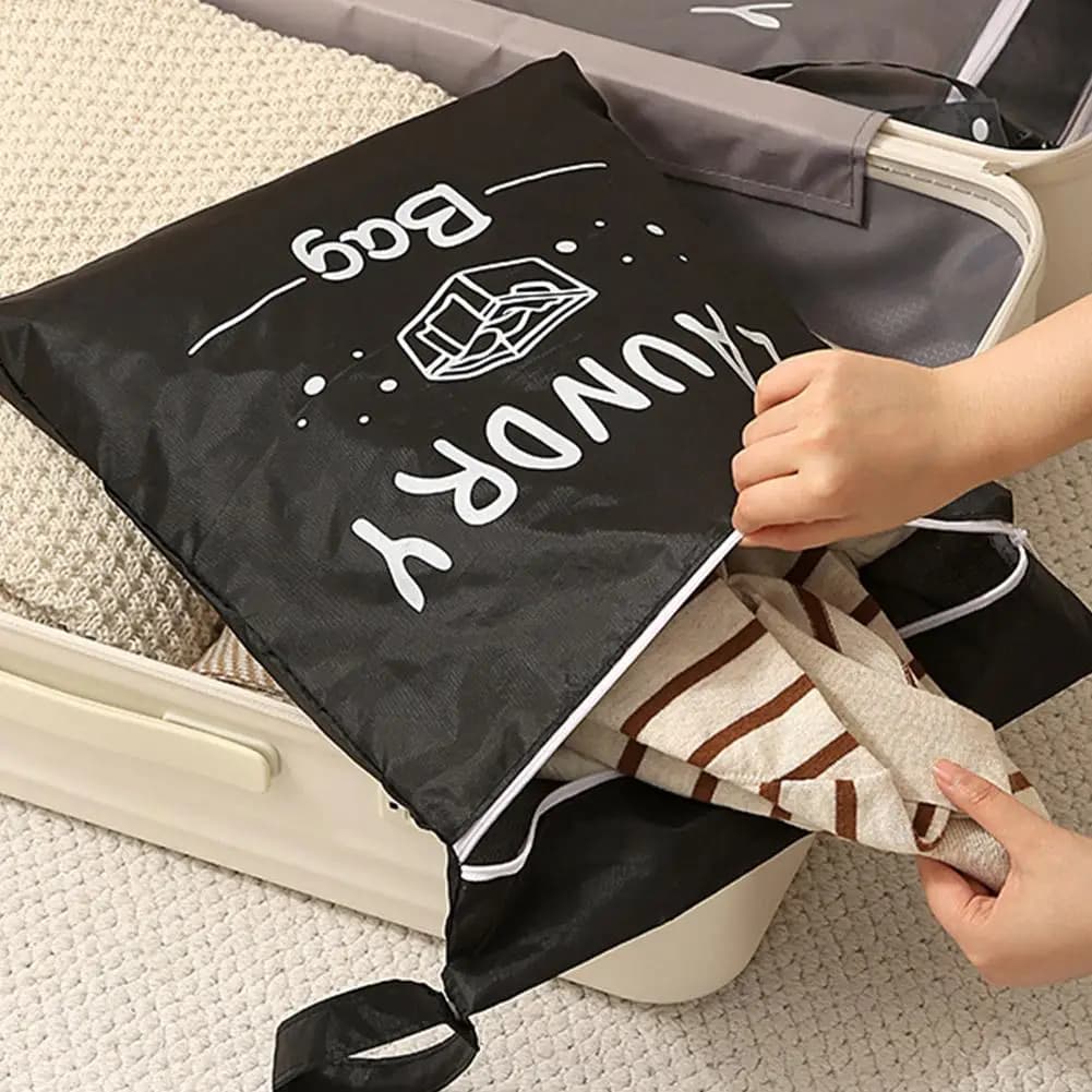 Portable Oxford Waterproof Laundry Bag Dirty Clothes Storage Pouch for Swimming Fitness And Beach - Travel Clothes Organizer
