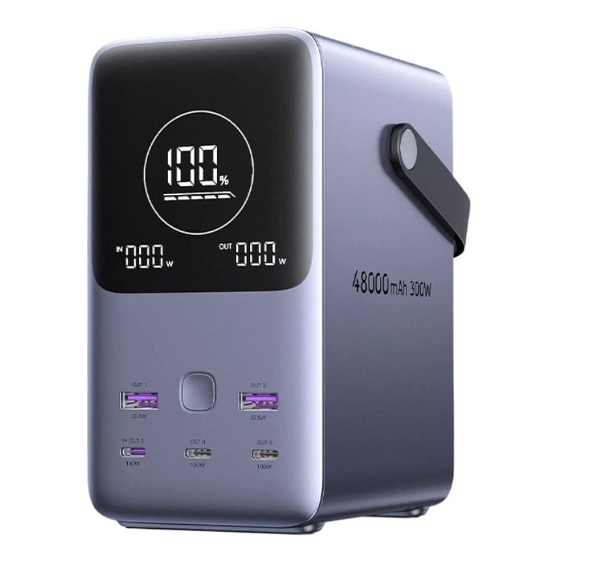 per UGREEN 300W 48000mAh Caricabatterie portatile a ricarica rapida Power Bank 6 in 1 Stazione di alimentazione portatile con display a LED