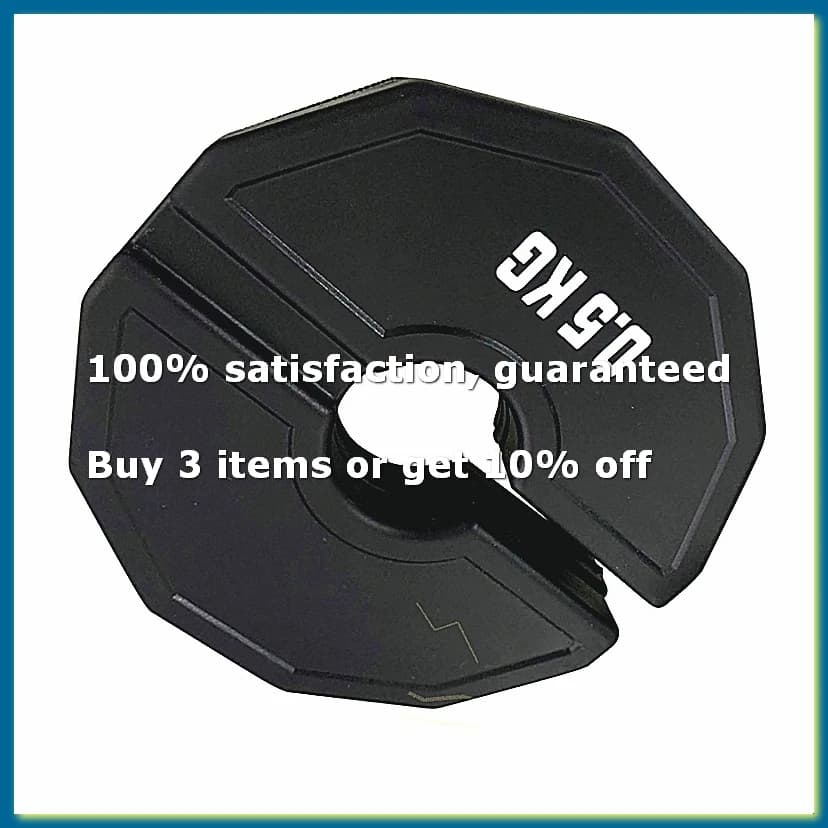 Gym Micro-Plates Dumbbell Fractional Weight Plate Rubber Fractional Weight Plates Add-on Change Black 0.5kg-A10G