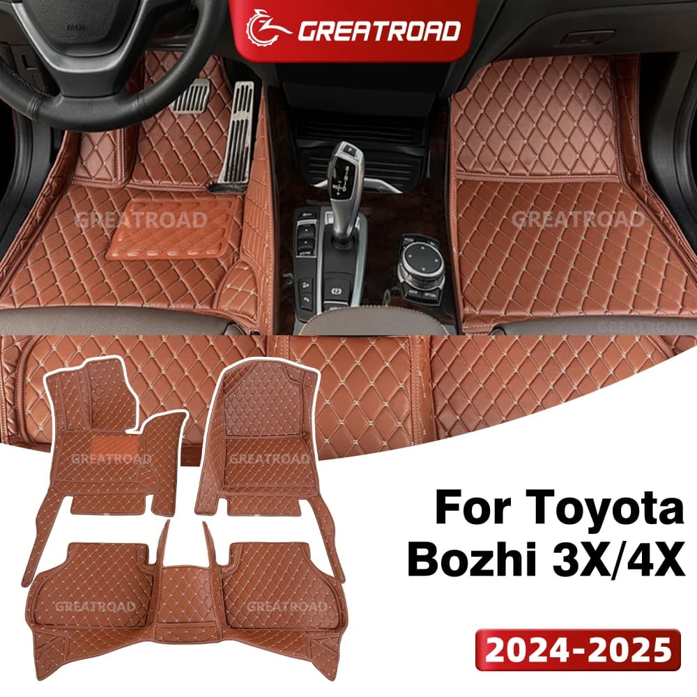 GREATROAD Tappetini Auto Personalizzati per Toyota Bozhi 3X 4X (5 Posti) 2024-2025, Copertura Tappeto Auto, Accessori Interni