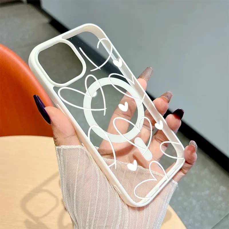 PC+TPU Shockproof Phone Case For iPhone 17 16 15 14 13 12 11 Pro XS Max X XR Plus Air Mini 16E 17E Clear Magnetic MagSafe Cover