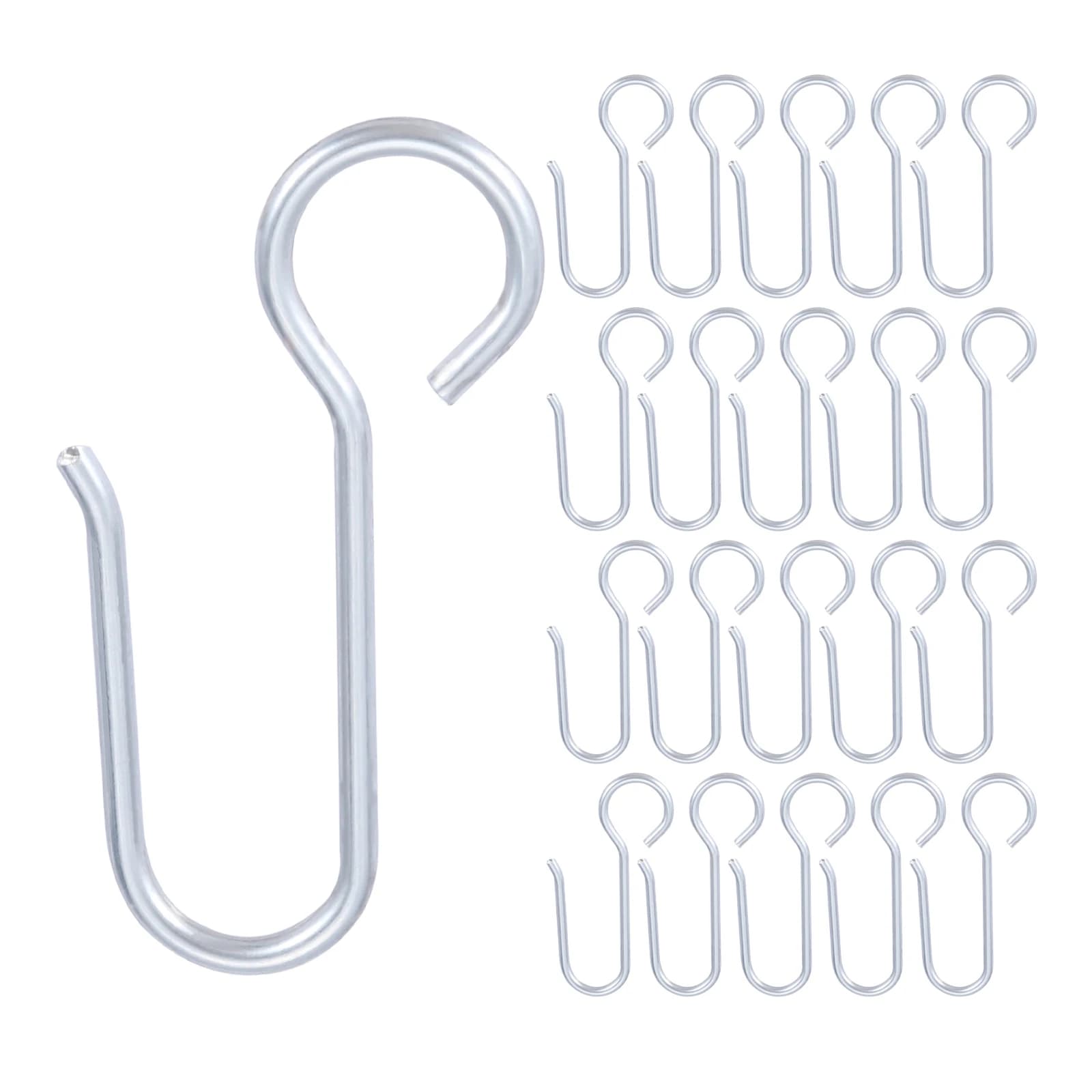 20 pcs multipurpose S-shaped hook metal coat hangers 35mm/1.38 hanging pot plant kitchen tent tool storage bathroom management