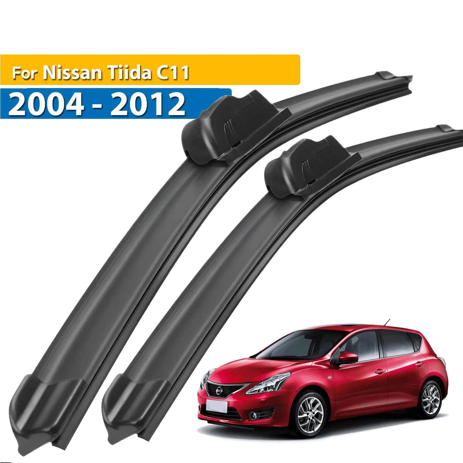 Erick's Wiper LHD Front Wiper Blades For Nissan Tiida C11 2004 - 2012 Windshield Windscreen Clean Window Car Rain Brush 24"+14"