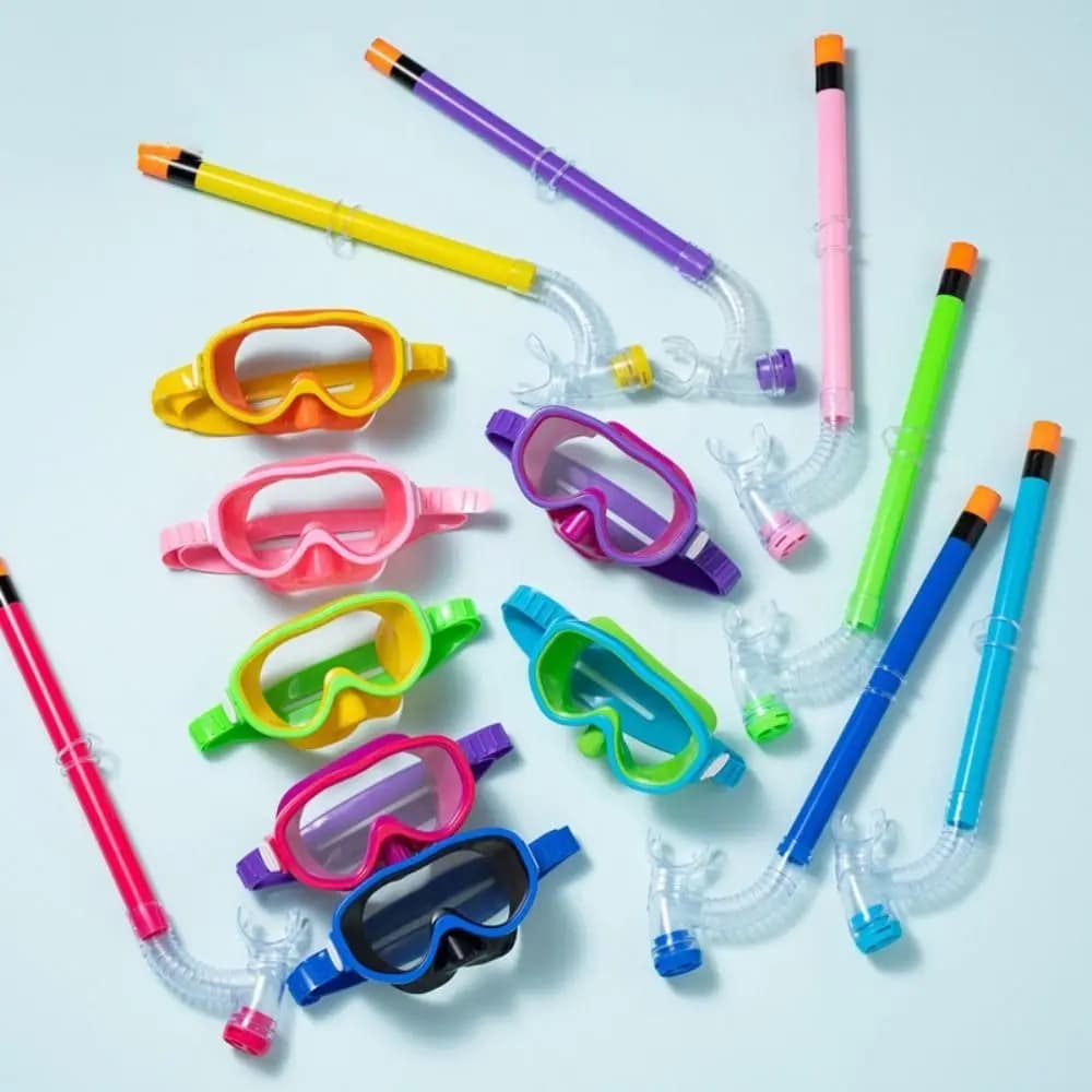 Snorkel Set with Waterproof Eyelets UV Protection, Nitida Vision Without Infiltrations, Snorkeling and Aquatic Sports Eyelets