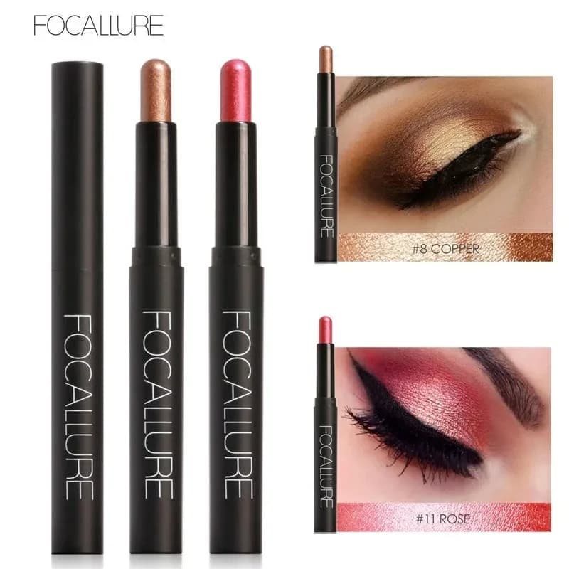 New Brand Make Glitter Matita for Shadows Waterproof Pigment White Gold Shimmer Metallic Focallure Umbrella Stick