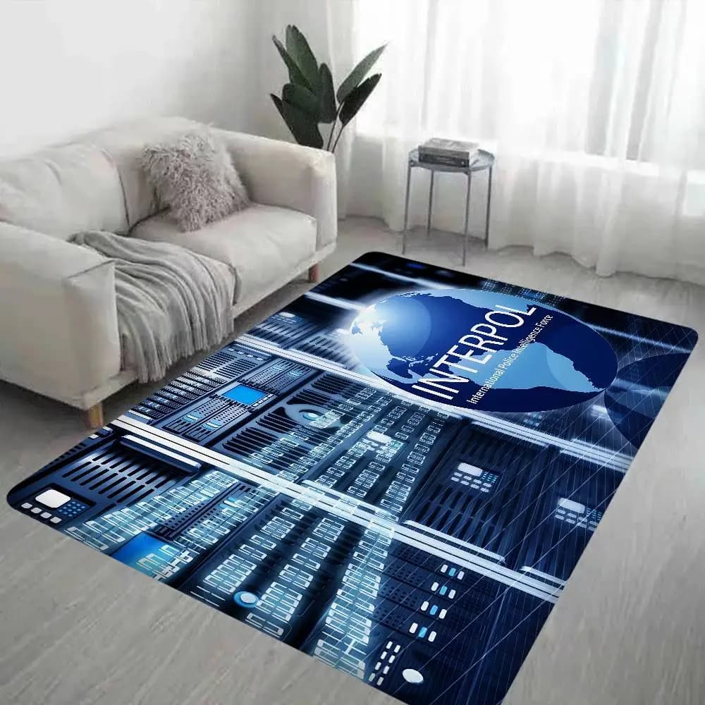 Interpol Hallway Carpet Washable Non-Slip Living Room Sofa Chairs Area Mat Kitchen Doormat Area Rug