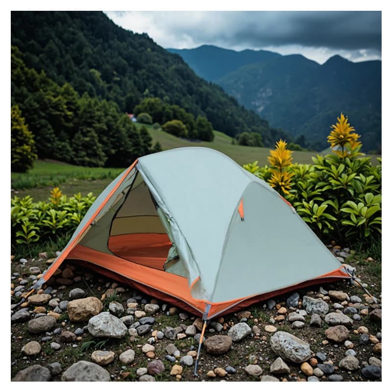 Tenda da zaino leggera per 1 persona CZX-305 Tenda da trekking doppia con palo in alluminio ultraleggero impermeabile