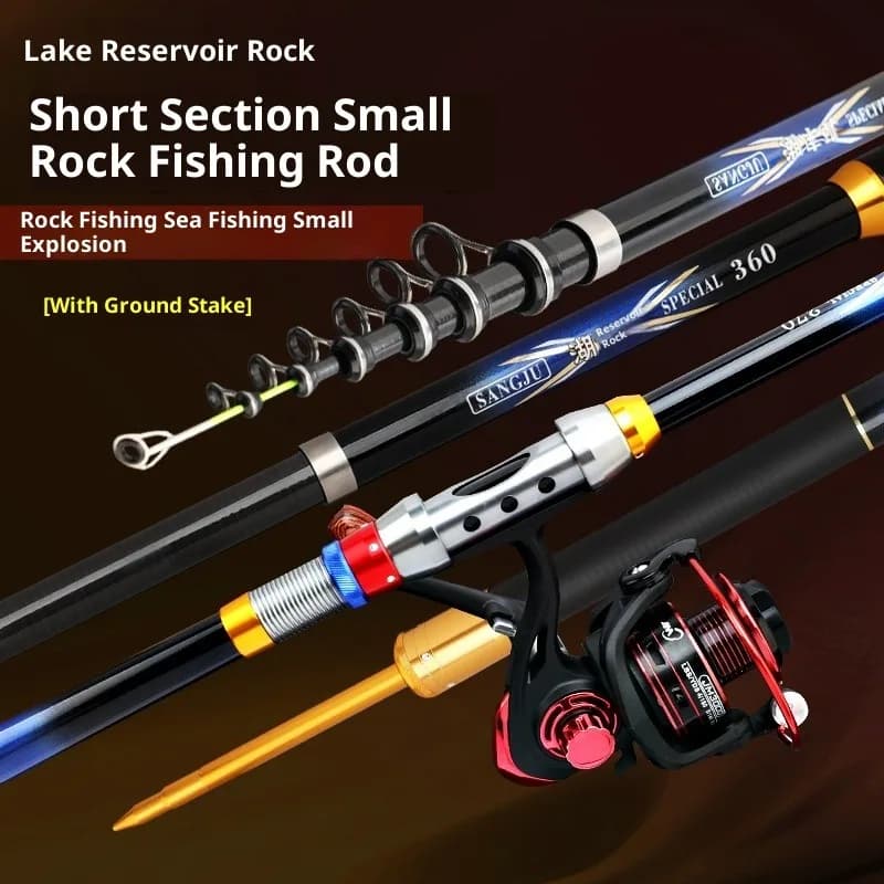 Ultra Light Ultra Hard Telescopic Coastal Surfcasting Rod with Stand and Full Set Valve for Sea Fishing Pro Anglers Fishing Rods