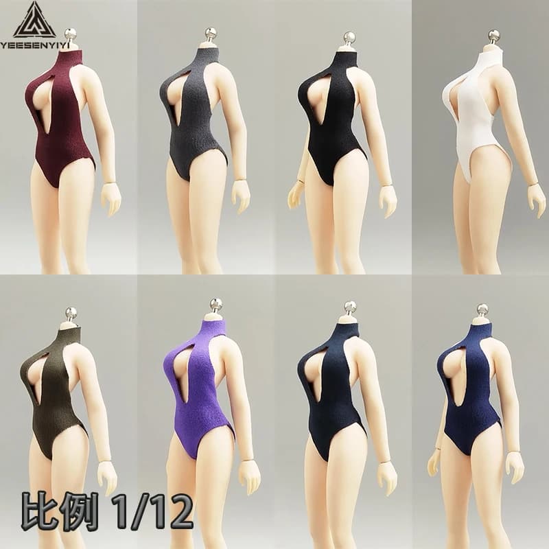 Costume da bagno sexy in scala 1/12 per vestiti per bambole BJD da 6", vestito da 15 cm adatto per ragazza SHF Mech, action figure TBL 15 cm