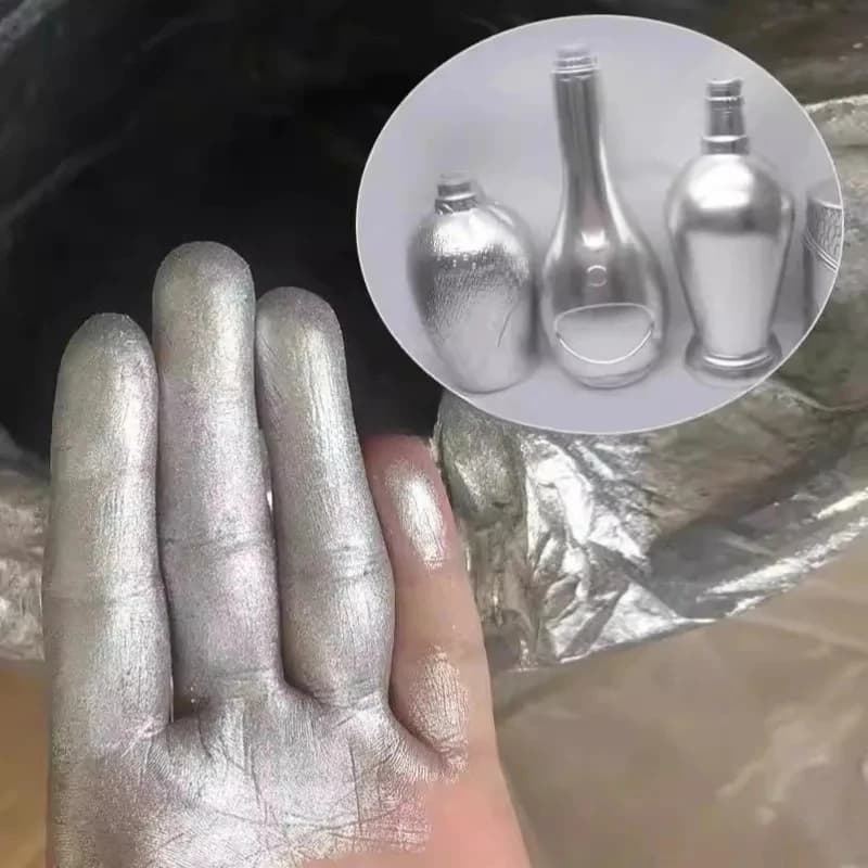 1kg 3000 Mesh Super Bright Aluminum Silver Powder Water Oil Compatible for Paint Handicraft Buddha Statue Decor