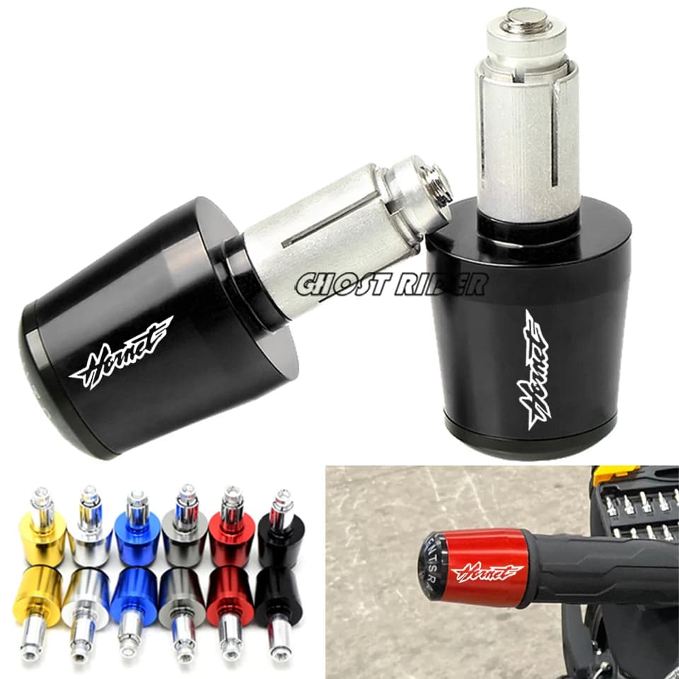 Moto Maniglia Bar End Peso Manopole Del Manubrio Tappo Anti Vibrazione Silder Spina Per Honda CB400 CBR CB 500 600 CBF600 Hornet 600