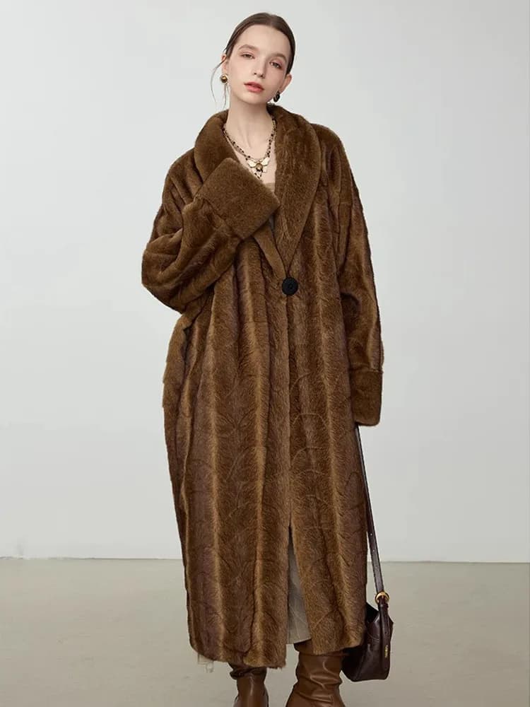 Women's new coat and jacket luxury designer mink coat women's clothing elegant fur coat fluffy jacket