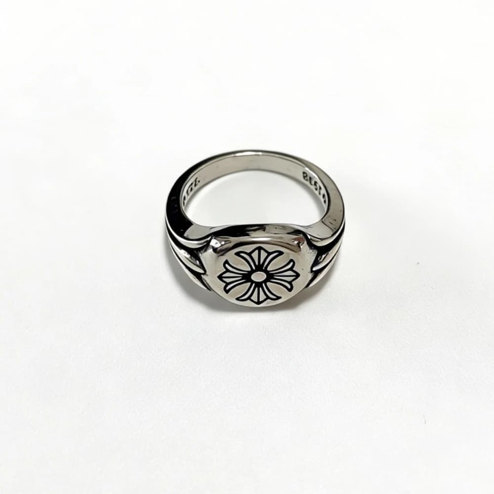 Anello classico a croce CH in argento sterling 925, anello per coppie uomo e donna, impilabile, in stile lusso discreto, regalo per ragazze