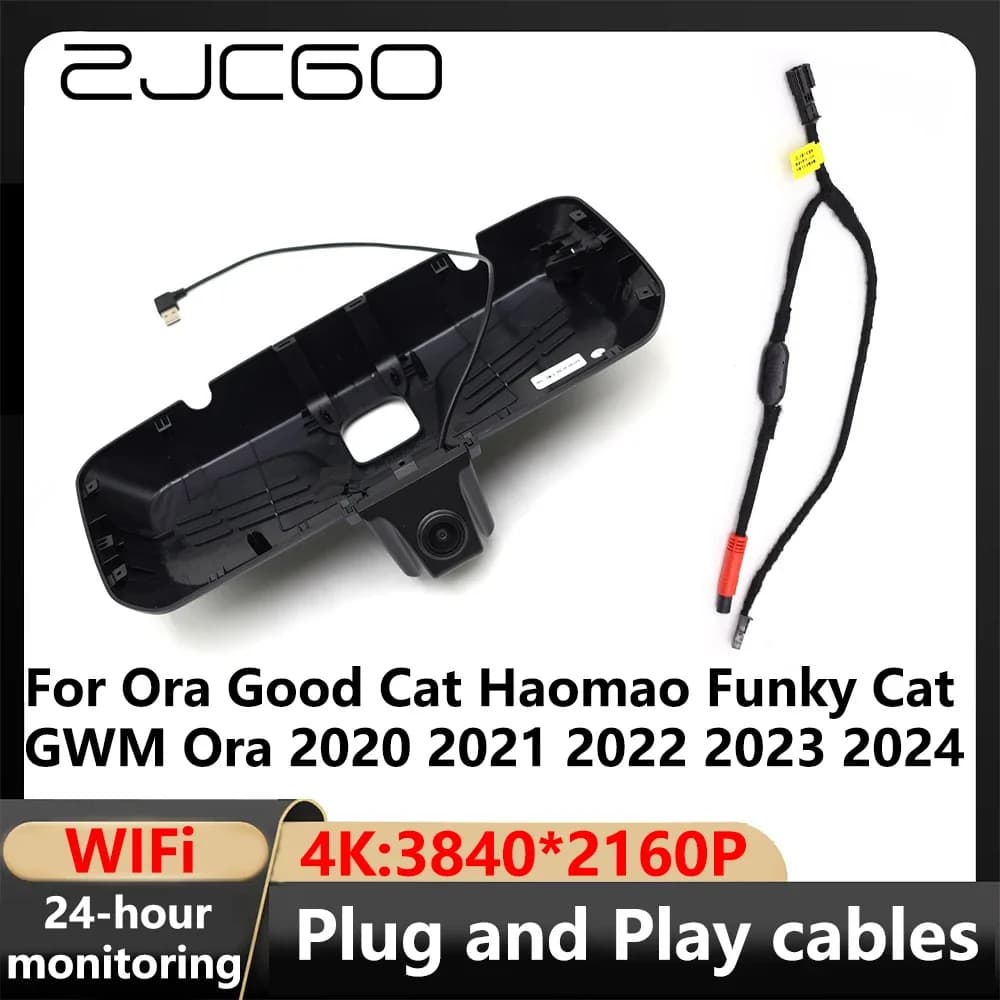 ZJCGO 4K Wifi 3840*2160 DVR for Car Dash Cam VCR for Ora Good Cat Haomao Funky Cat GWM Now 2020 2021 2022 20232024