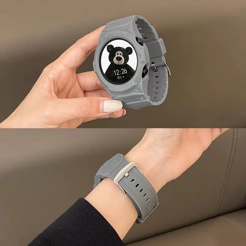 Nuovo cinturino in silicone + custodia per PC per Samsung Galaxy Watch 7/6/5/4 40MM 44MM Kit Mod per Samsung SmartWatch Sport Loop Band Bracciale