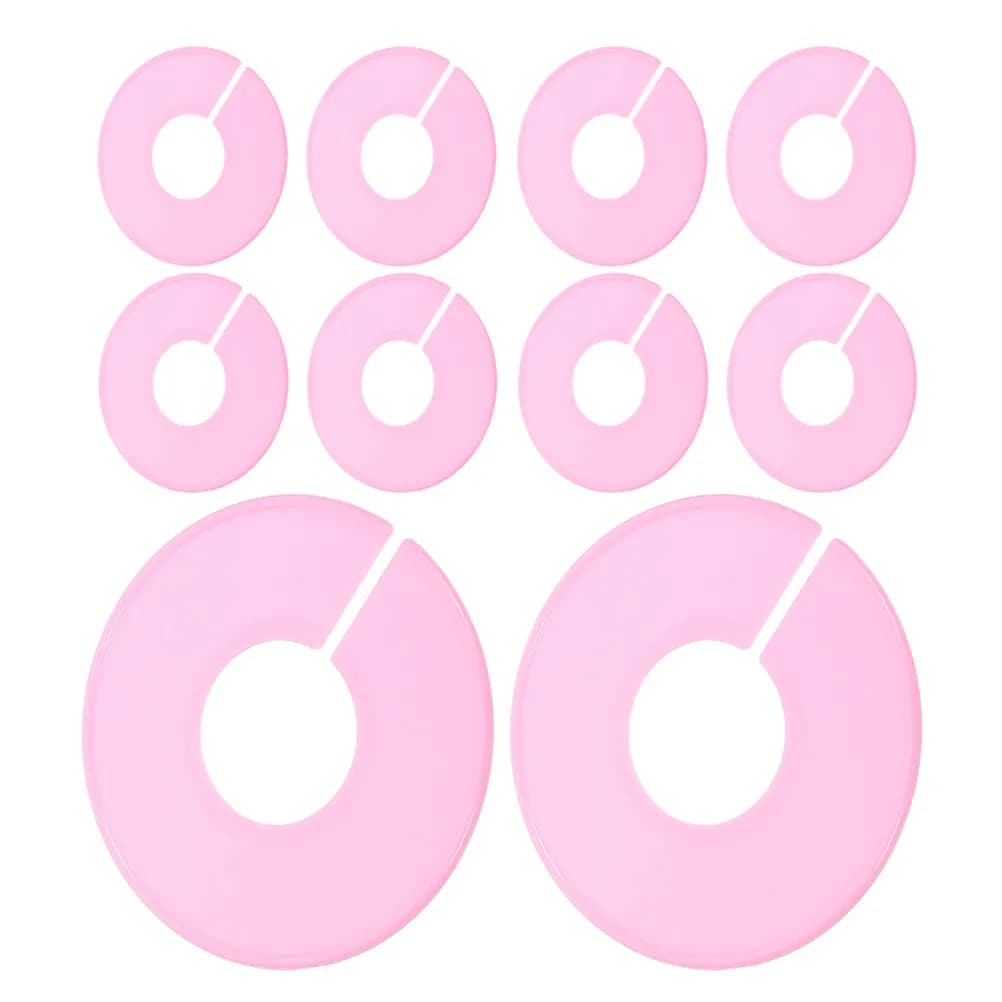 10Pcs Sturdy Plastic Round Closet Dividers Hanger Size Markers for Wardrobe Organization Clothes Rack Separators Hanging Clothes