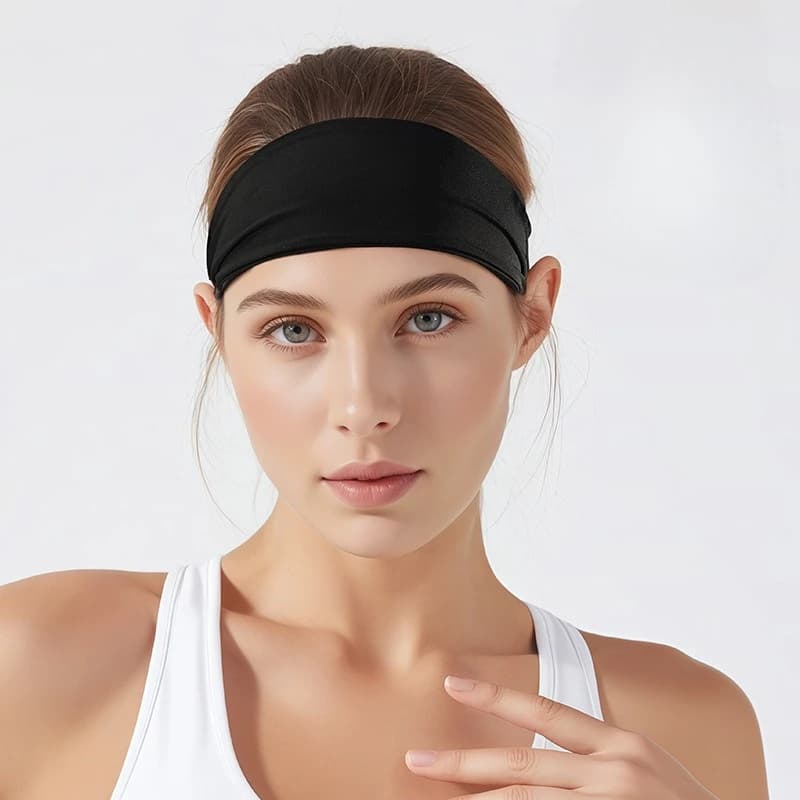 Fascia per Capelli Sportiva Assorbente per Uomo, Ideale per Fitness, Corsa e Yoga, Resistente al Sudore