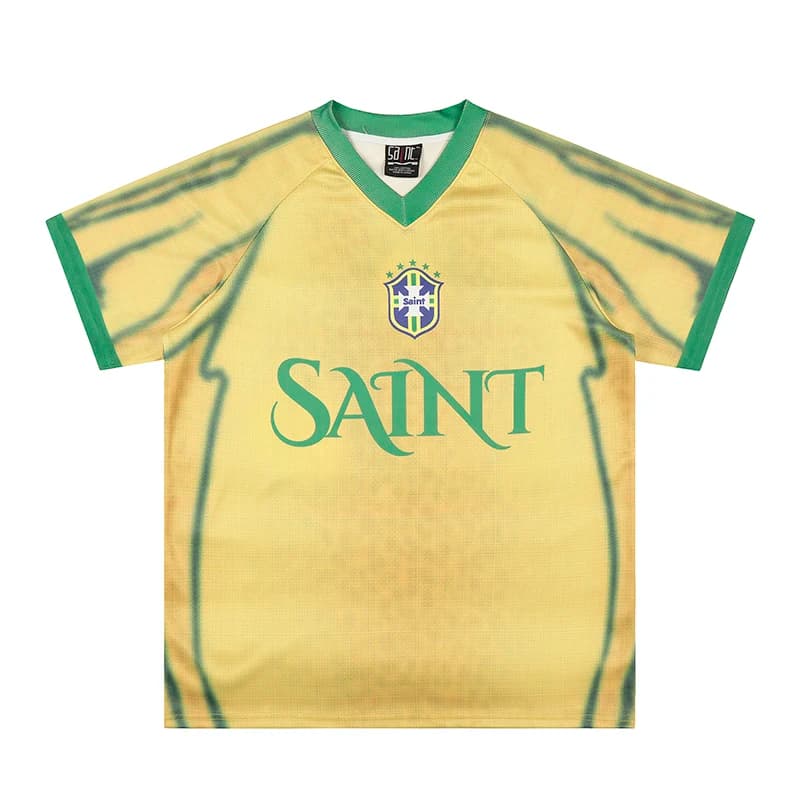 T-shirt SAINT Estiva Unisex Versatile Stile Hip-hop da Strada Magliette Sportive a Maniche Corte