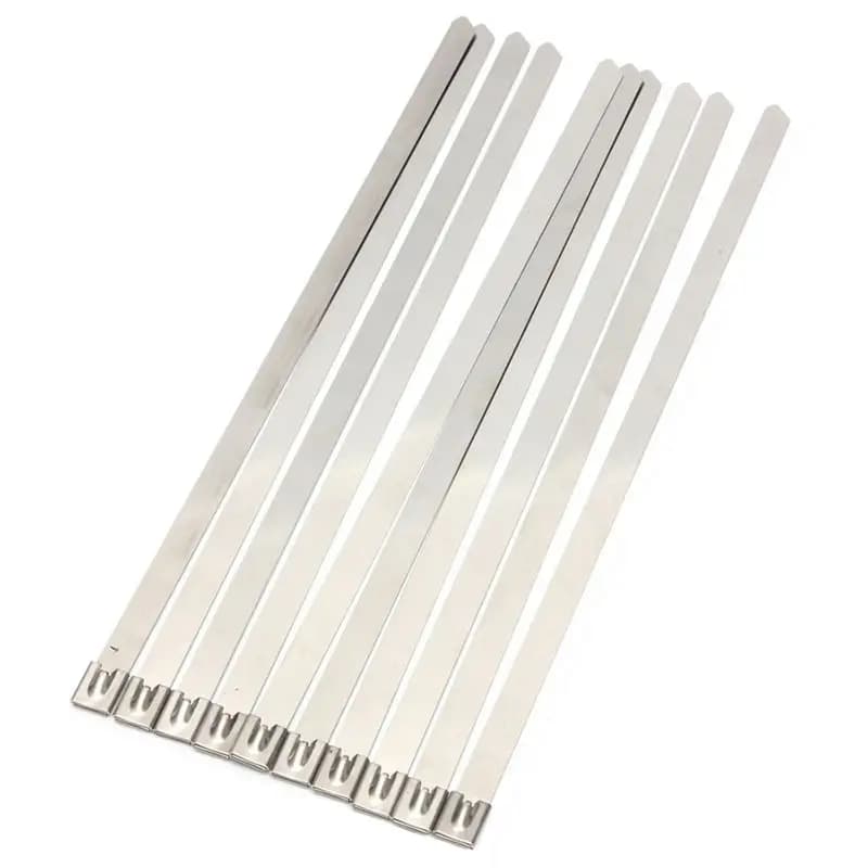 PORK-30 Pezzi Fascette Metalliche in Acciaio Inox 10 mm x 40 cm per Cavi e Scarichi