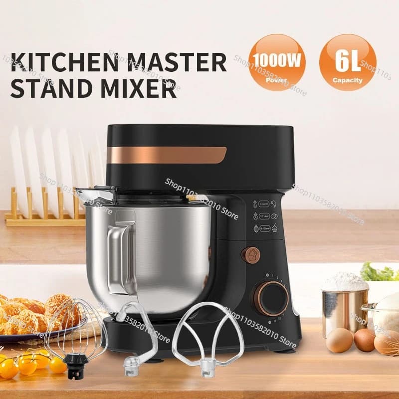 Frullatore Elettrico da Cucina 6L, Mixer per Impasti, Frullatore per Creme e Uova, 1100W, Robot da Cucina