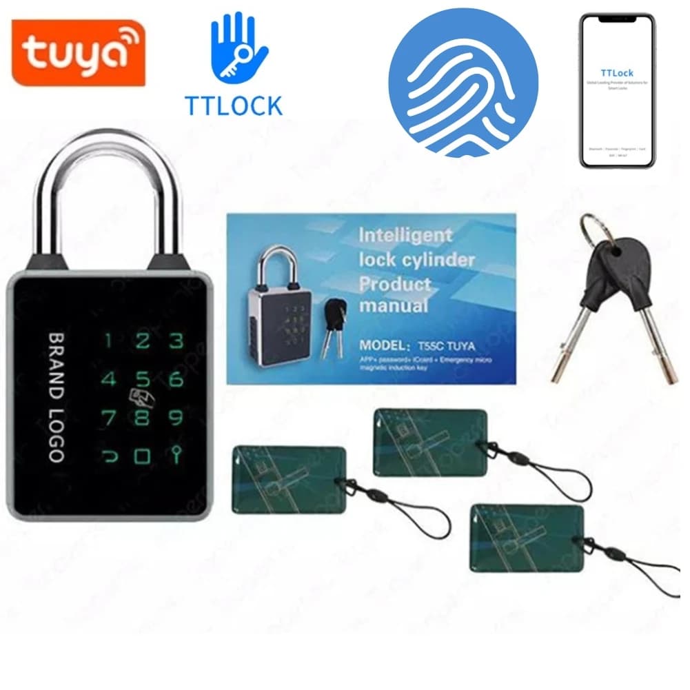 Tuya TTLOCK APP lucchetto intelligente per impronte digitali serrature biometriche impermeabili per impronte digitali serrature in lega di sicurezza per bagagli senza chiave