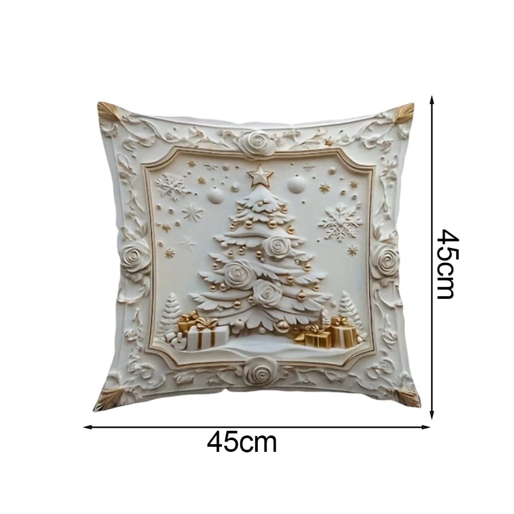 4 pezzi 18x18 pollici cuscino natalizio fodere per cuscini invernali set senza nucleo di cuscino per la casa camera soggiorno divano-fodera per cuscino
