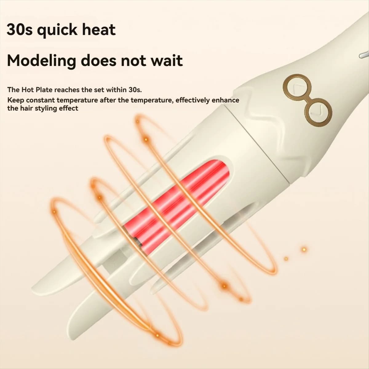 OraAcquista&It$ Now da Iron Earrings Automatic Rotating Electric Iron Bigodino for Professional Hair Iron Earrings for Home Use European Spina