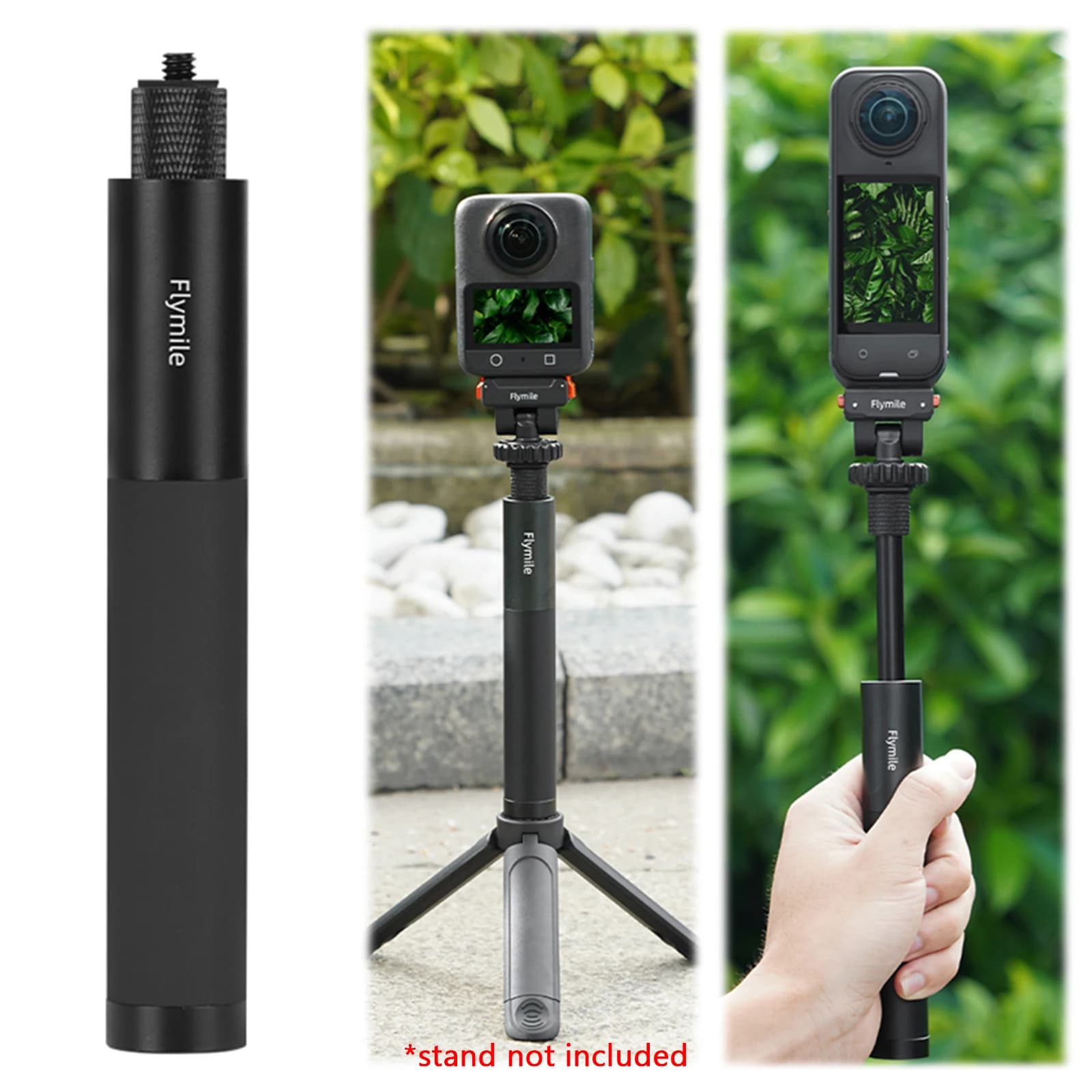 Asta di Prolunga in Lega di Alluminio con Impugnatura Regolabile per Fotocamere Action Go Ultra/X5/Pocket 3