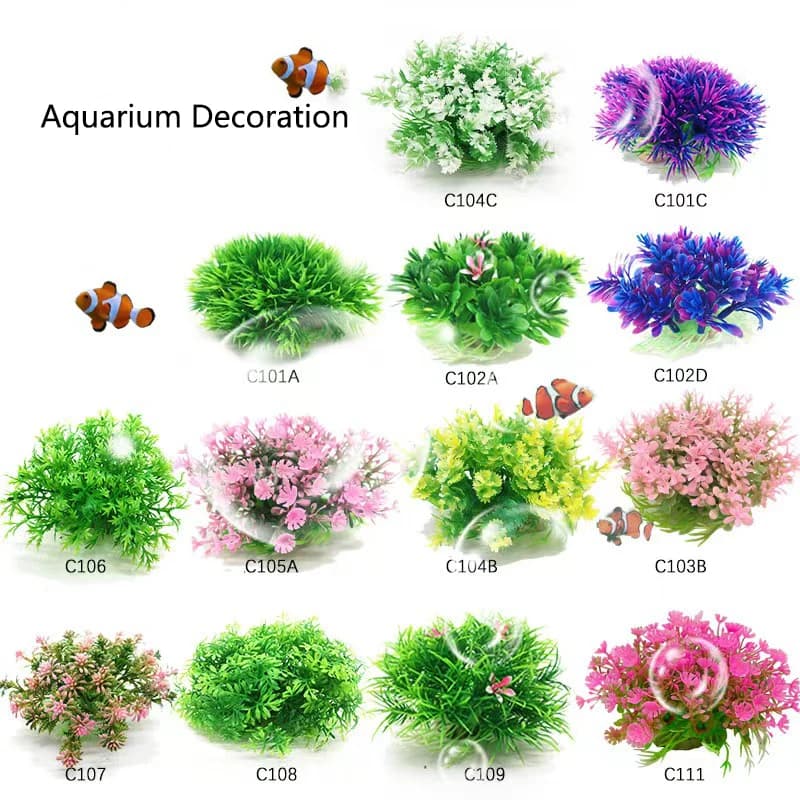 Large and short artificial aquarium for aquarium, plastic plant, simulation, aquatic plants, aquarium grass, beautiful decoration