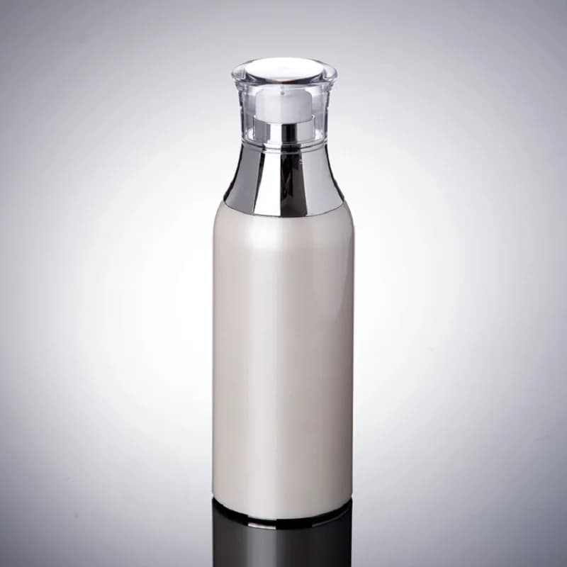 Flacone airless bianco perla da 120 ml per siero/lozione/emulsione/fondotinta, idratante in gel, sbiancante, con acido ialuronico, per la cura della pelle.