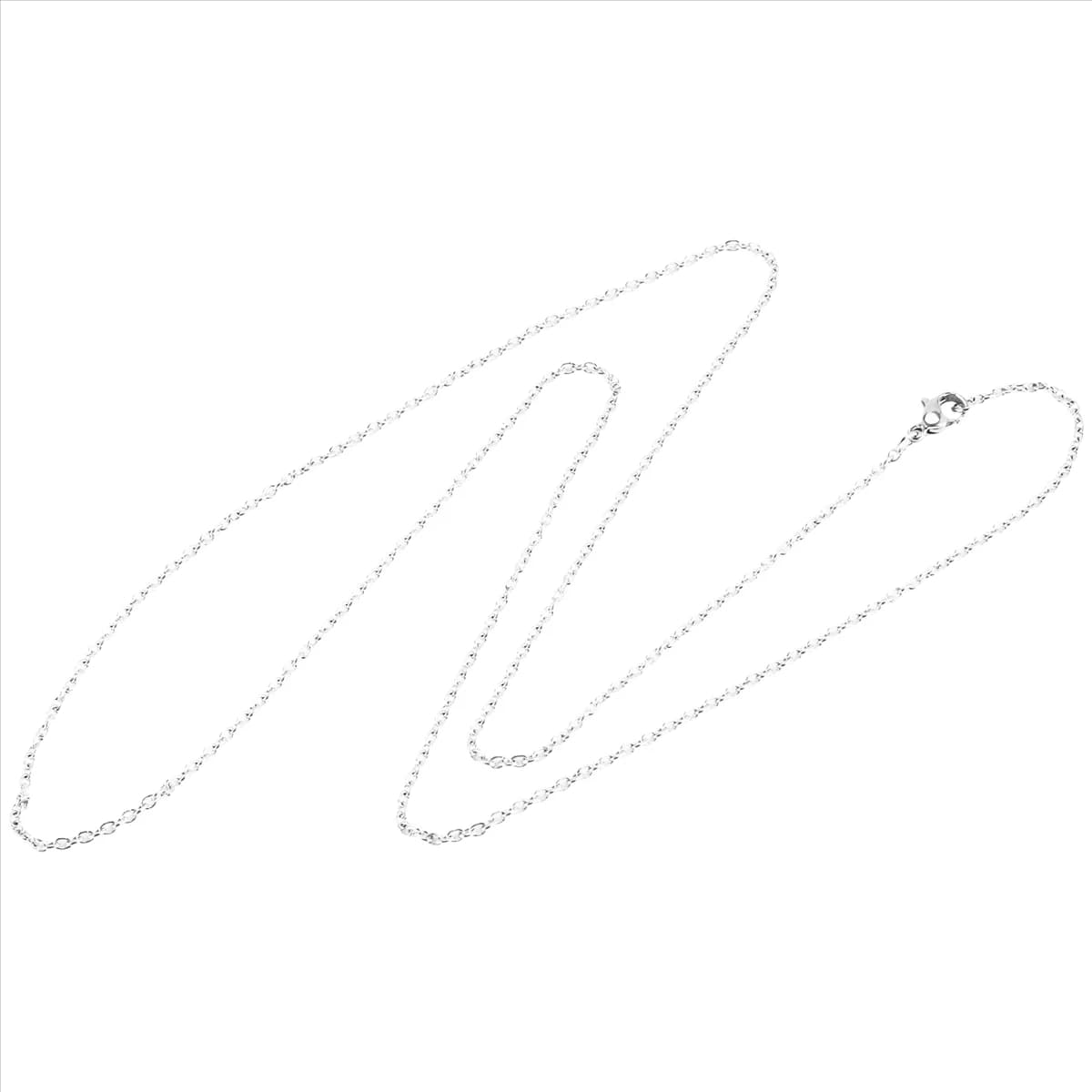FZFZ Jewelry Woman Chain, stainless steel "O" necklace, Silver – 2 mm wide – 65 cm long