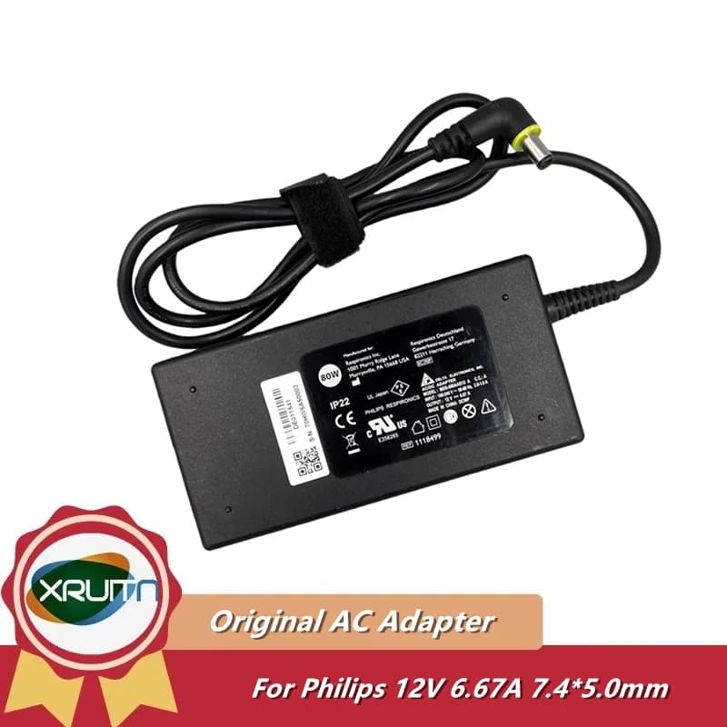 Genuine MDS-080AAS12 A Power Adapter 12V 6.67A 80W Charger for PHILIPS Power Supply
