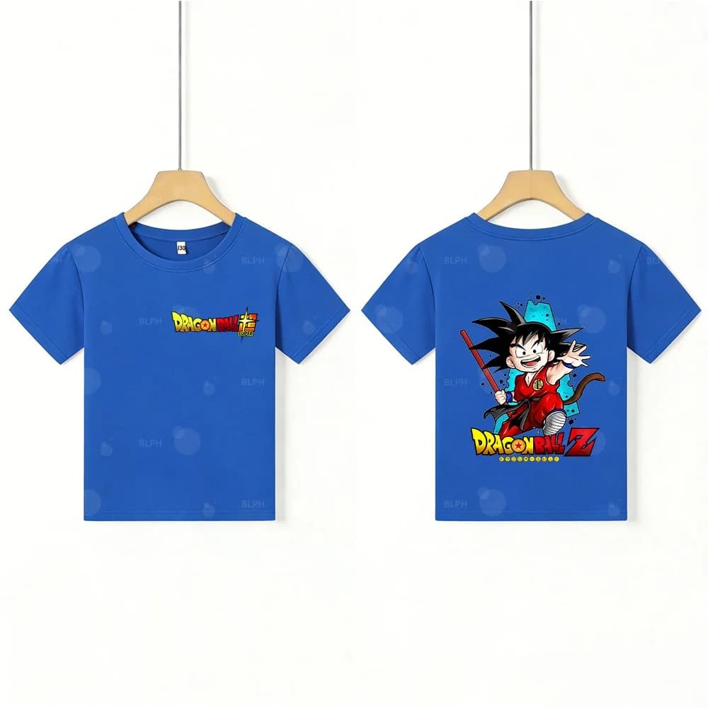 Maglietta Dragon Ball Super Trunks Super Saiyan per Bambini, T-Shirt Ispirata ad Anime Goku, Maglietta Casual in Cotone con Personaggi dei Cartoni Animati