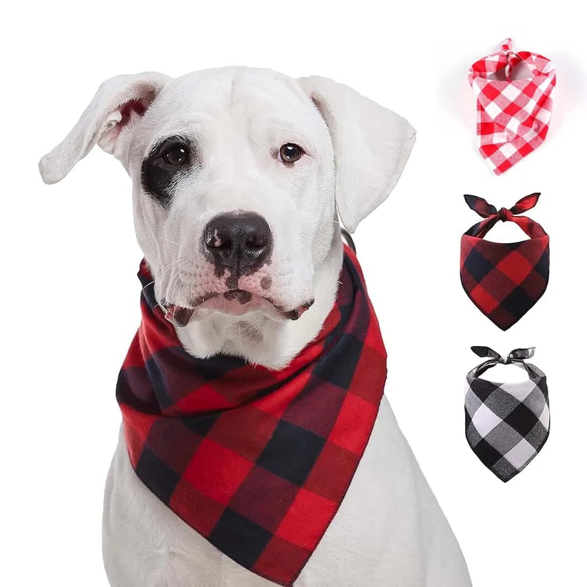 Classico Rosso Nero Plaid Pet Dog Bandana Gatto Cucciolo Fazzoletto Accessori per cani Pet Fazzoletto da collo Sciarpa Asciugamano per saliva per cani