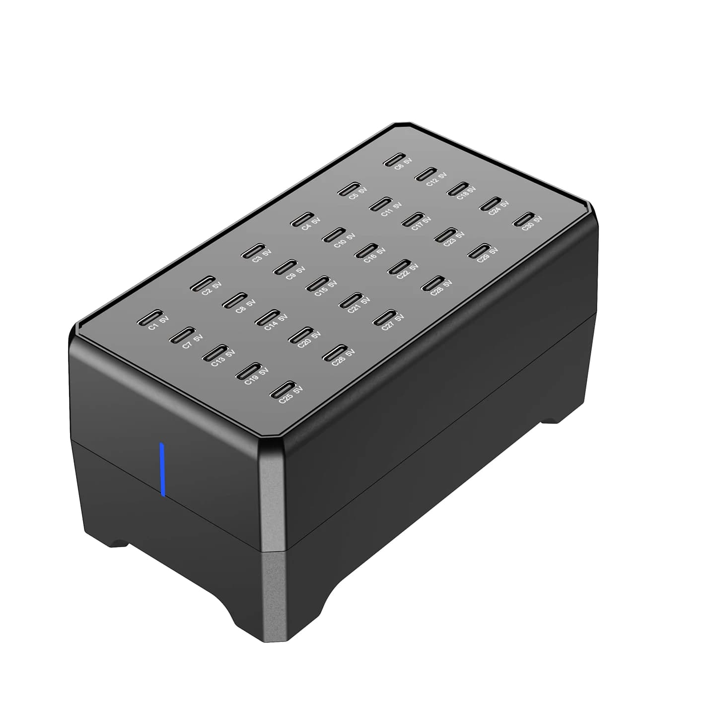 Caricatore da Tavolo Multi-Dispositivo 100W con 30 Porte Type-C: Hub di Ricarica Rapida ed Efficiente per Telefoni e Tablet