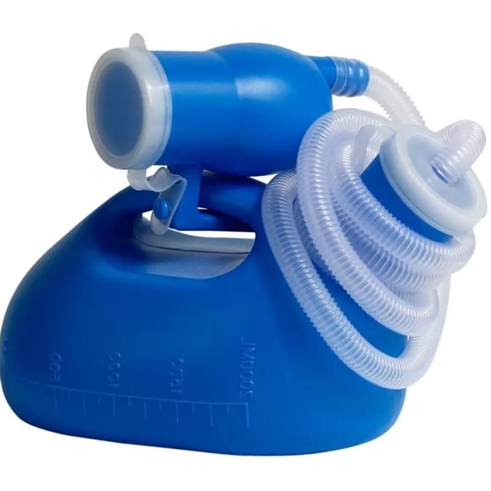 Strumento per pipì unisex Bottiglia per orinatoio portatile da 2000 ml Bottiglia per aiuti per la toilette Vasino per orinatoio da viaggio con coperchio