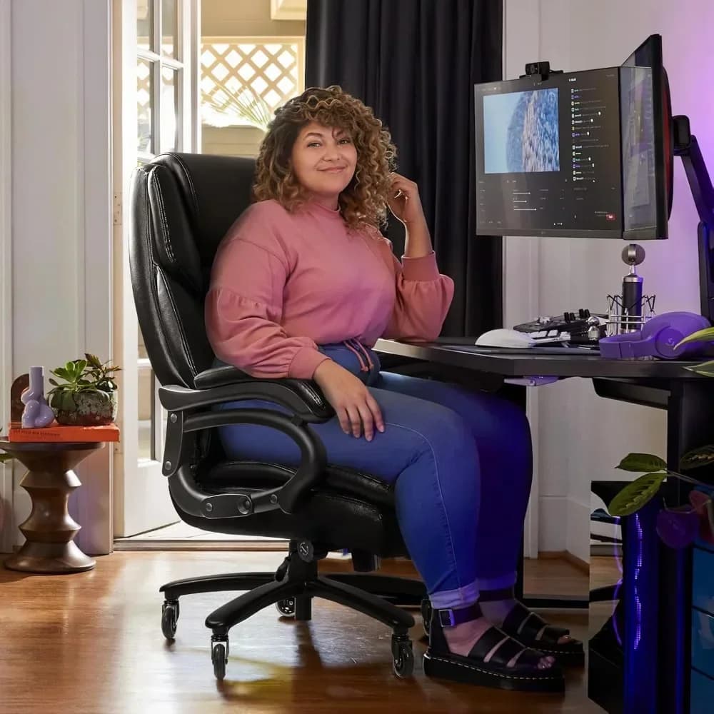 Bestseller Sedia da Ufficio Ergonomica con Schienale Alto per Utenti di Statura Grande e Alta, con Supporto Lombare per Alleviare il Dolore alla Parte Bassa della Schiena