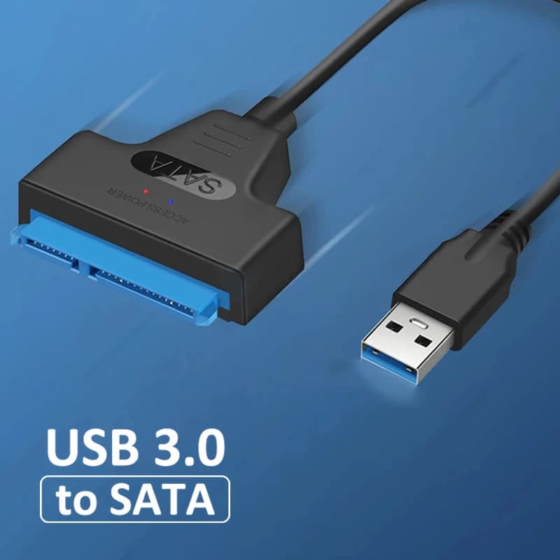 Cavo USB SATA a USB 3.0/2.0 Fino a 6 Gbps per disco rigido SSD HDD esterno da 2,5 pollici Adattatore a 22 pin a SATA III per computer PC
