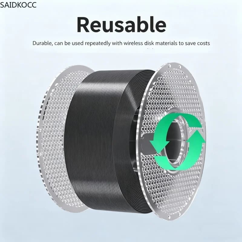 SAIDKOCC Bobina di Filamento Riutilizzabile e Staccabile per Stampanti 3D FDM Bambu Lab, Creality, Anycubic, ELEGOO