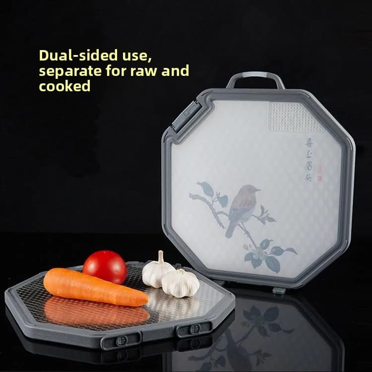 Modern Simple Style Kitchen Plastic Octagonal Cutting Board 304 Stainless Steel Double-Sided Home Use Anti-Slip Knife Sharpener