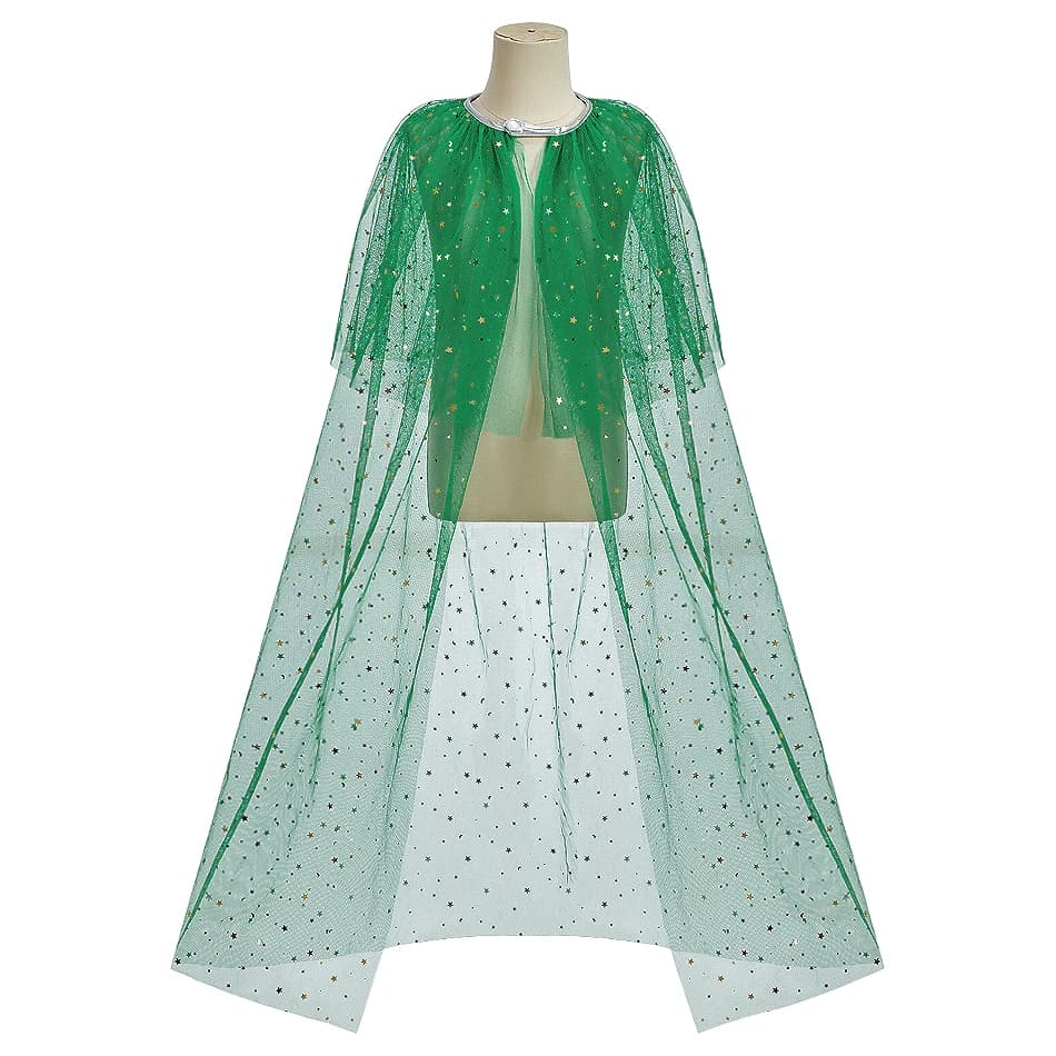 Nuovo Mantello Glitterato da Principessa per Bambine, Costume di Halloween e Natale 2026, Abito per Feste di Compleanno, Vestito per Bambine