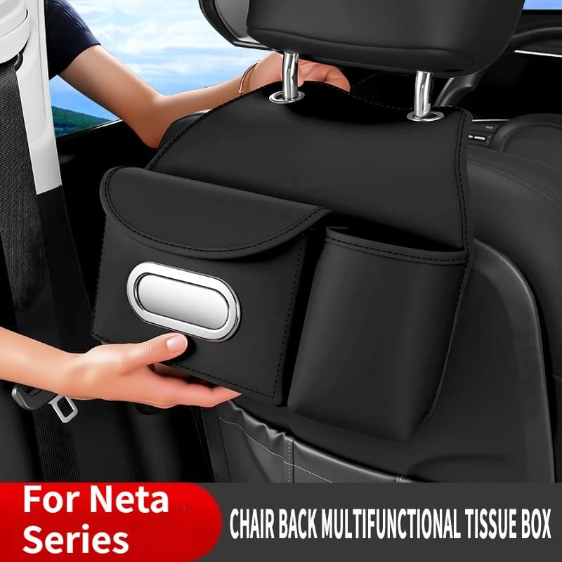 Car Backrest Tissue Bag Drink Holder For Neta AYA X S Shooting Brake GT Auto Seat Back Hanger Napkin Box Storage Car Accessories