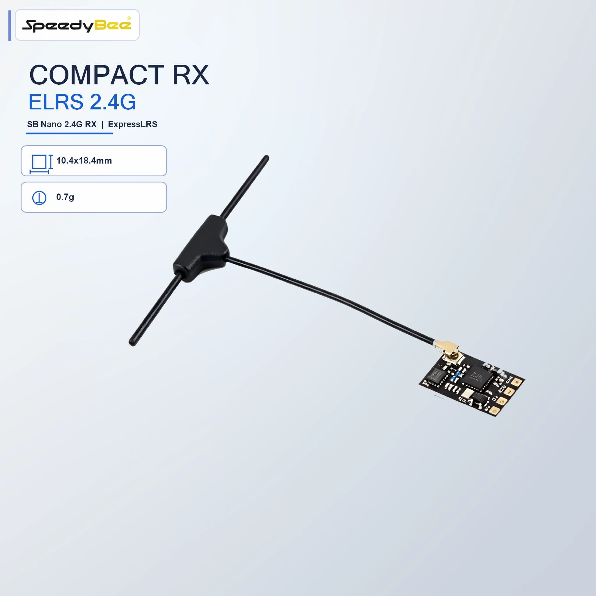 SpeedyBee Nano 2.4G ExpressLRS Receiver 5V IPEX1 SX1281+ESP8285 0.7g T-Antenna For Long Range FPV Drone Micro Quadcopter Parts