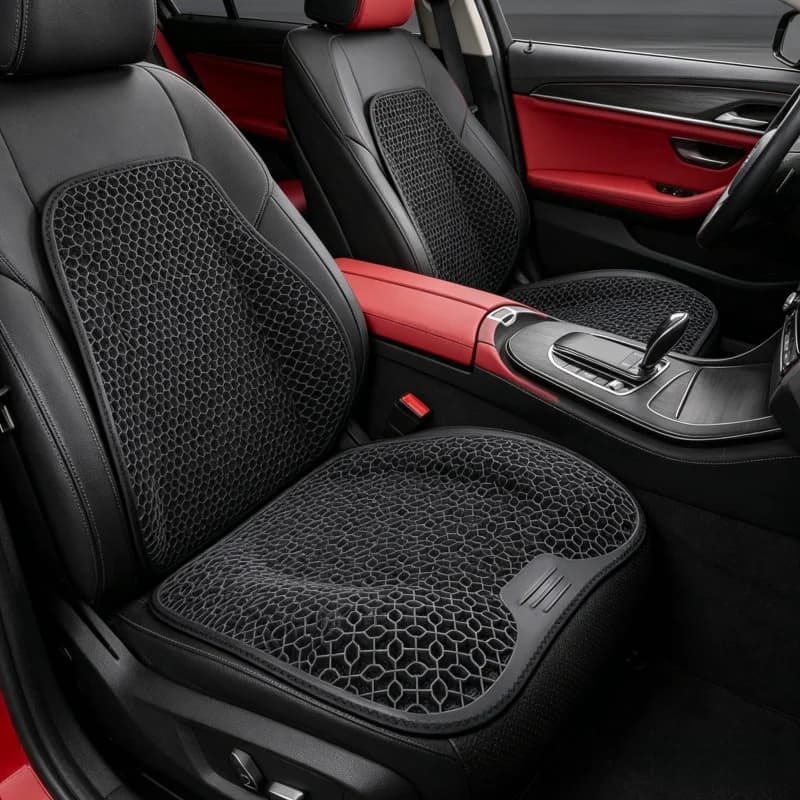 Cuscino in Gel a Nido d'Ape per Sedia da Ufficio e Auto, Traspirante e Lavabile, Supporto Ergonomico Leggero