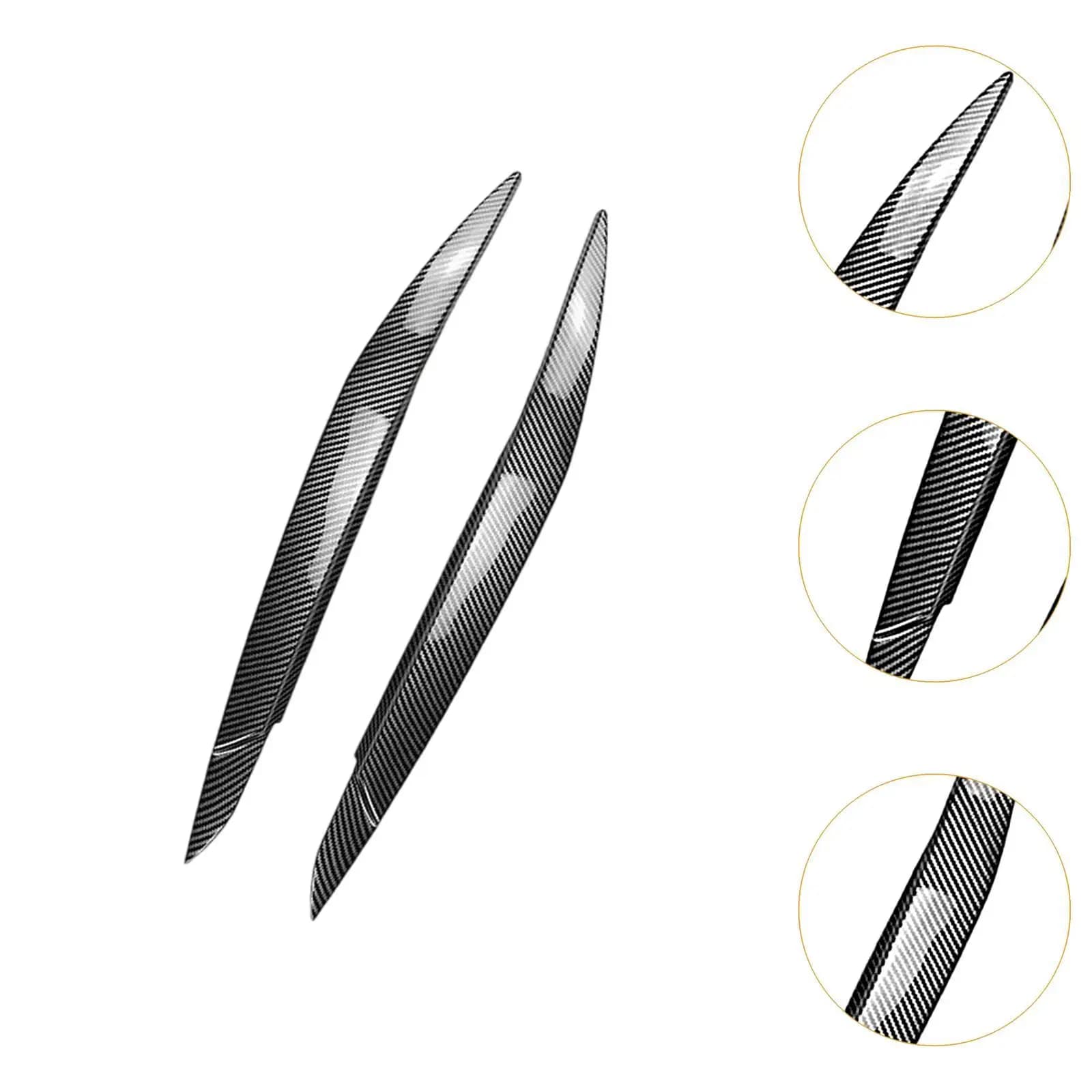 Car Headlights Eyebrows Headlamp Eyebrow Strips Glossy Black Automotive Accessories Easy Installation Trim Cover for x6