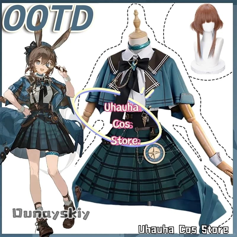 Game Arknights Amiya Cosplay JK Uniforms for Girls Costume {Uhauha Cos}Amiya Uniforms school Halloween Christmas costume woman Lolita