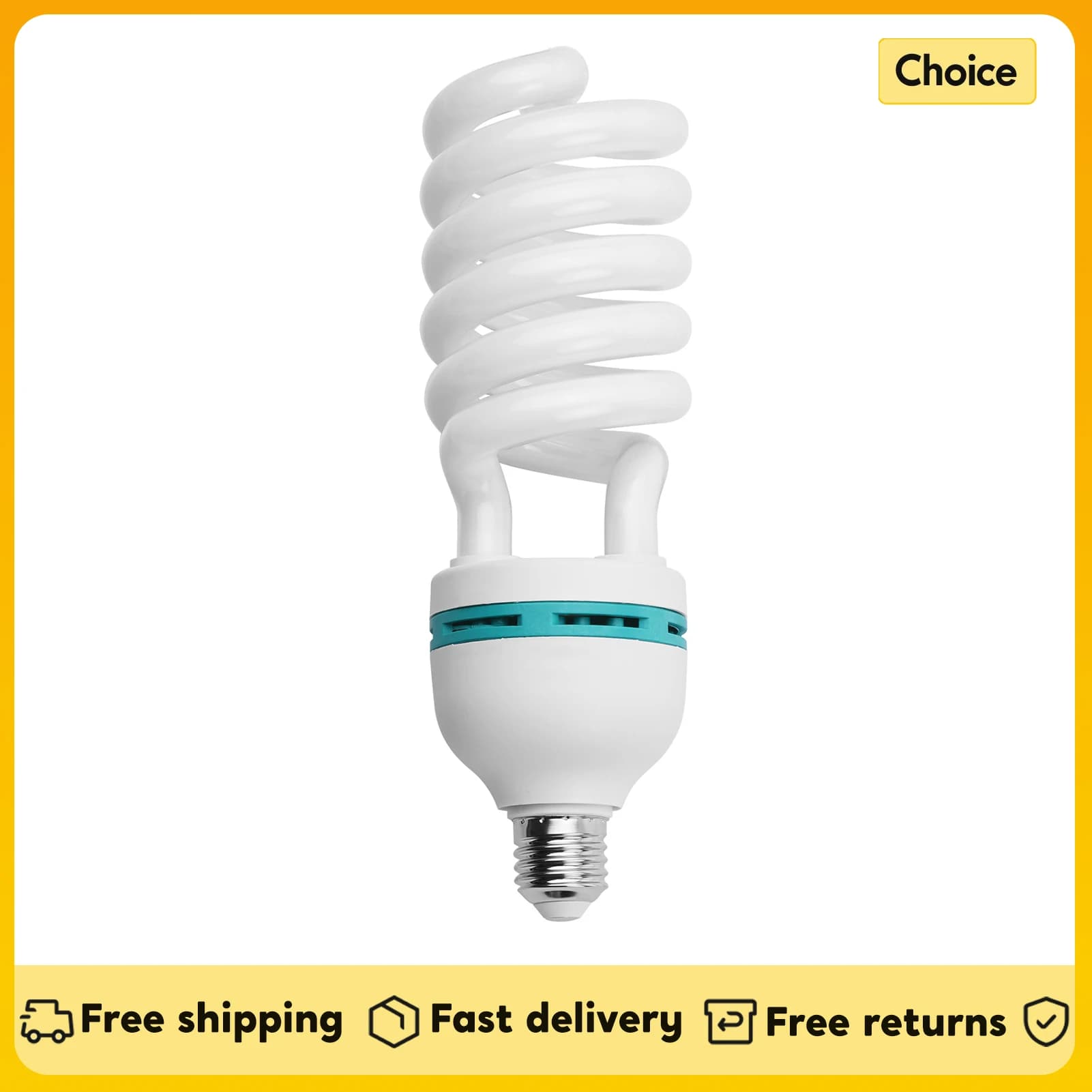 Lampadina fluorescente a spirale Andoer 135W 5500K Daylight CRI90 E27 Socket 110V/ 220V per illuminazione Video di fotografia in Studio