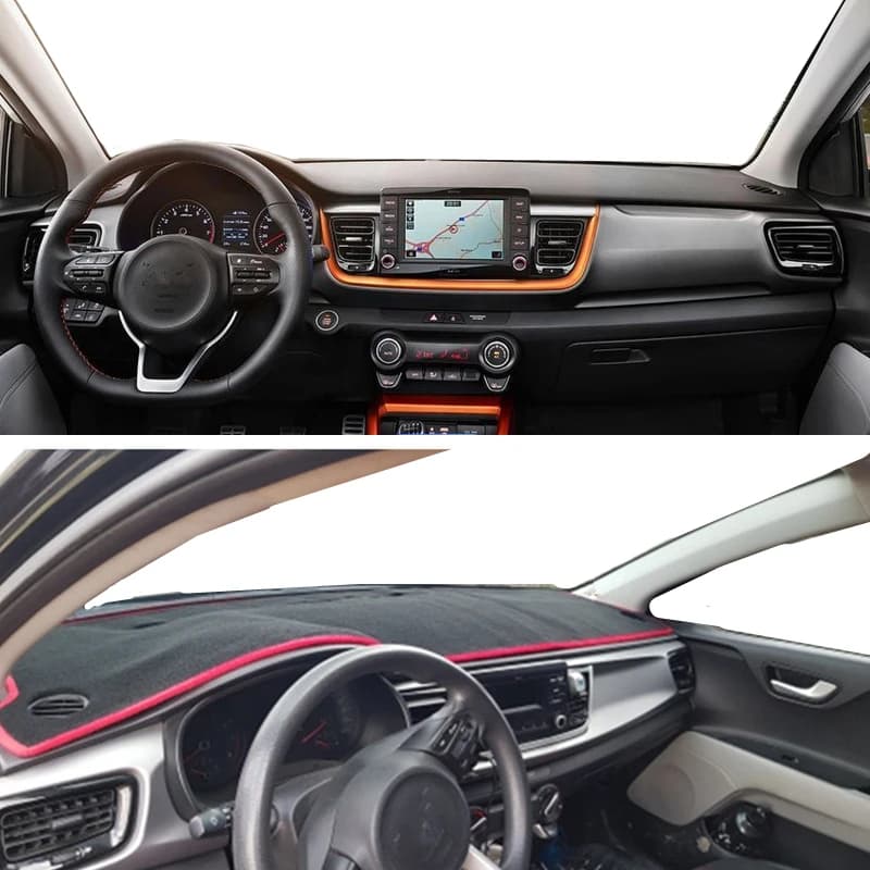 Car Styling Per Kia Rio 2017-2024 2020 2021 YB LHD RHD Cruscotto Copertura Dash Zerbino Pad Parasole Proteggere Tappeto Accessori Interni