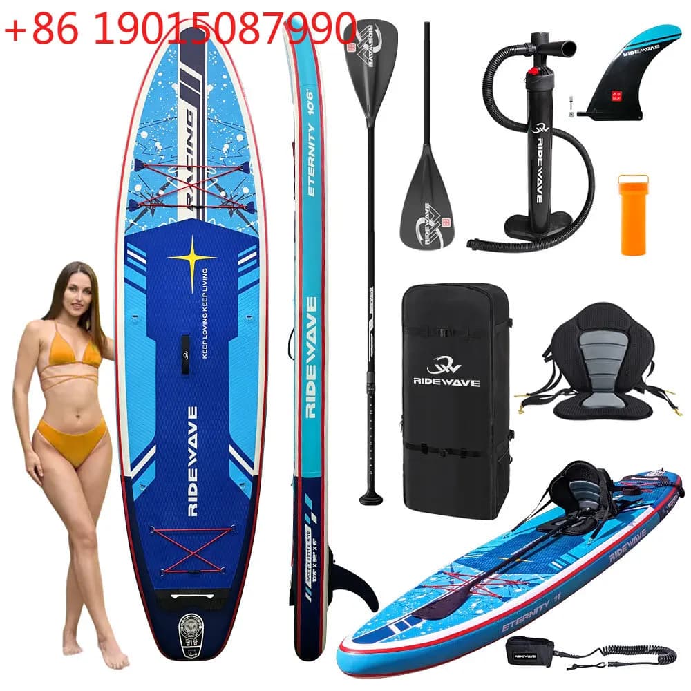 RIDEWAVE OEM CE 10'6 11' 11'6 Stand up Fishing Paddle Board Tavola da surf morbida Surf Kayak gonfiabile sup Paddleboard con sedile