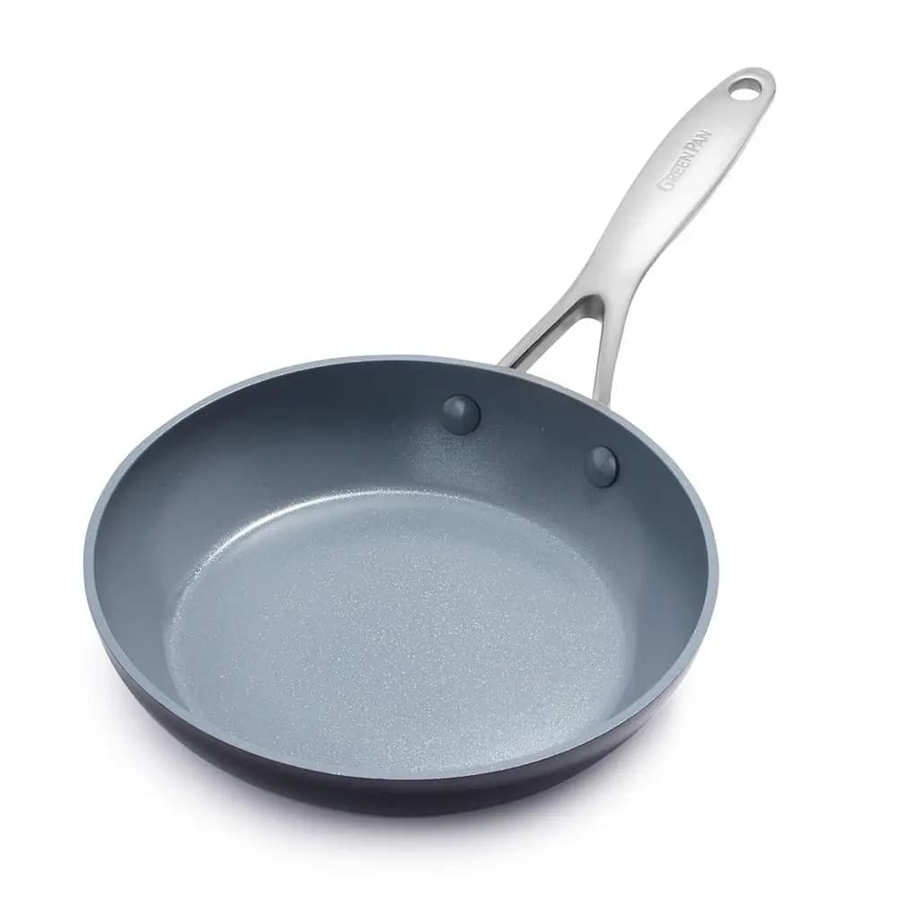 Padella Valencia Pro in Ceramica Antiaderente Anodizzata, 20 cm, Senza PFAS, Manico in Acciaio Inox, Compatibile con Induzione